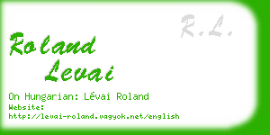 roland levai business card